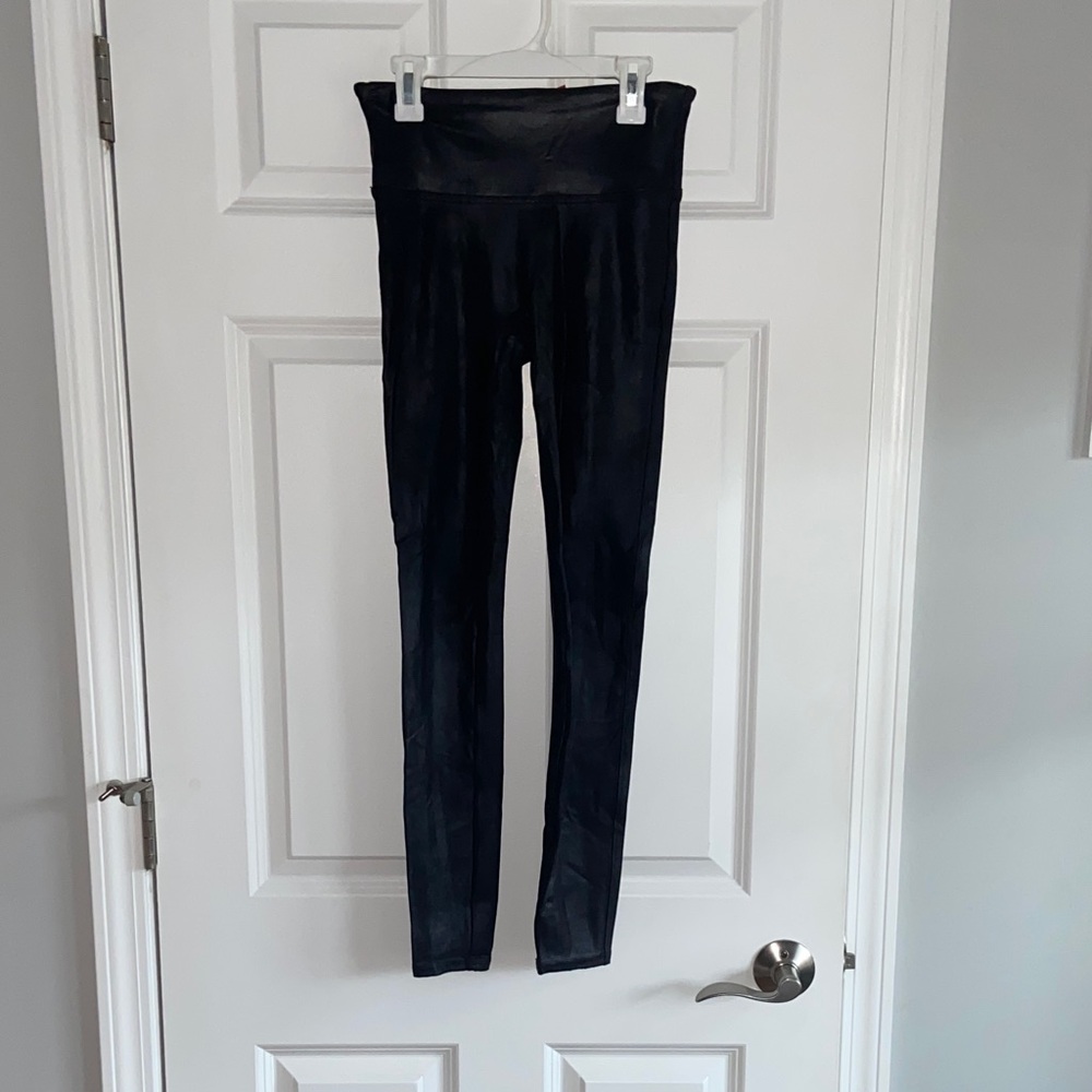 SPANX Faux Leather Black Leggings